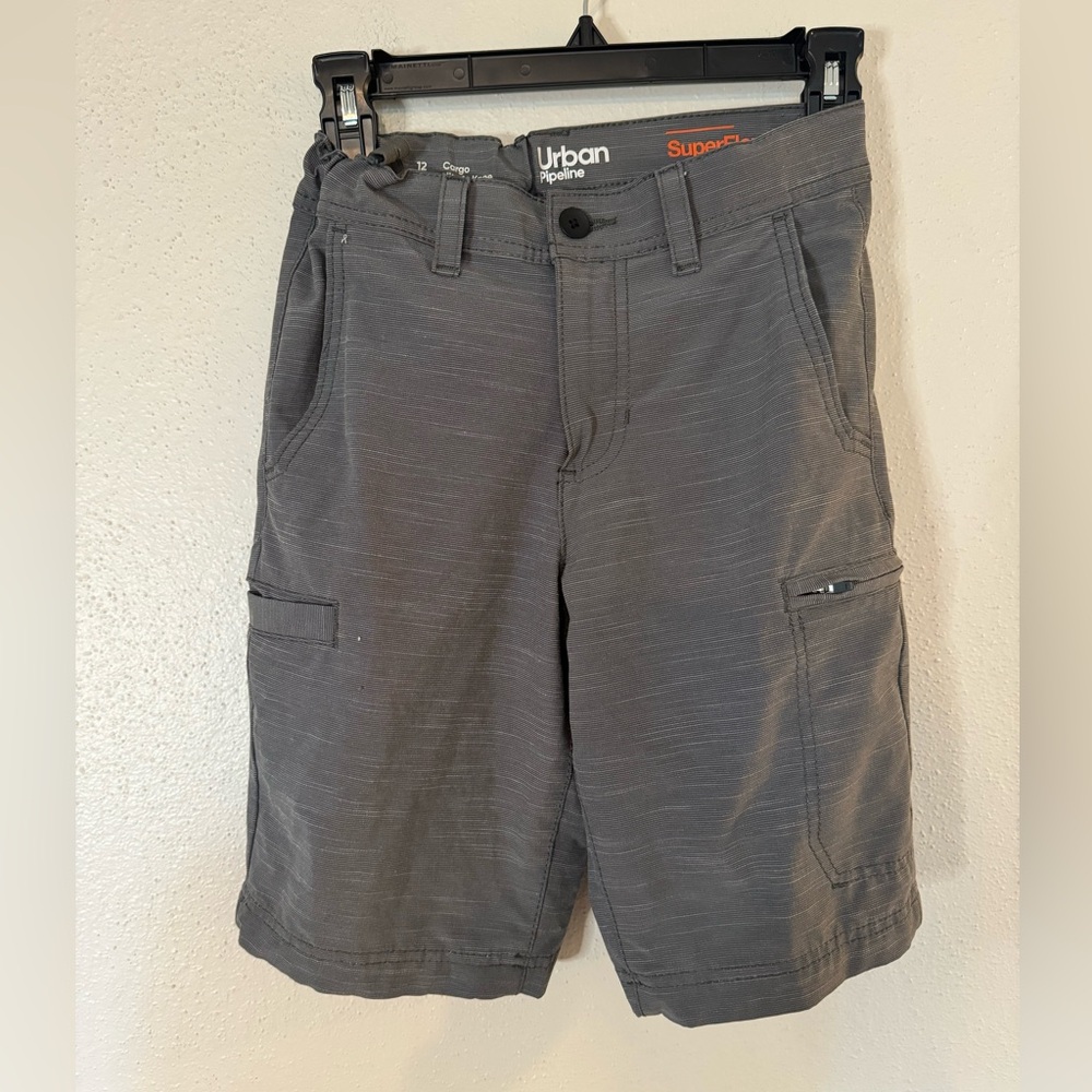 Urban Pipeline Boys Gray Cargo Shorts